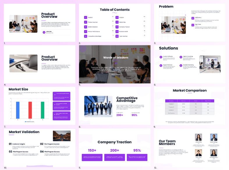 General template preview