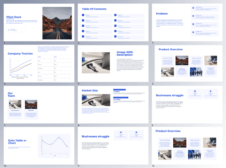 Modern template preview